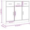 vidaXL Sideboard Betongrau 91x28x75 cm Holzwerkstoff