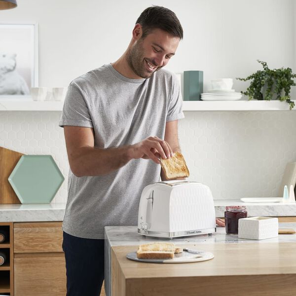 Russell Hobbs 2-Scheiben-Toaster Honeycomb Wei&szlig;