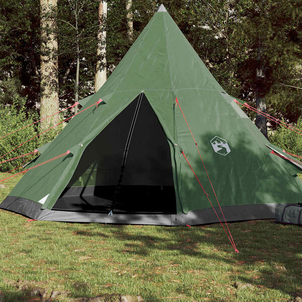 vidaXL Tipi-Campingzelt 4 Personen Gr&uuml;n Wasserdicht