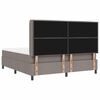 vidaXL LED Boxspringbett mit Matratze Taupe 180 x 200 cm Stoff