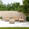 vidaXL 6-tlg. Garten-Lounge-Set mit Kissen Massivholz Kiefer