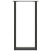 vidaXL Konsolentischbeine U-Form 2 Stk. Anthrazit 28x(72-73) cm Stahl
