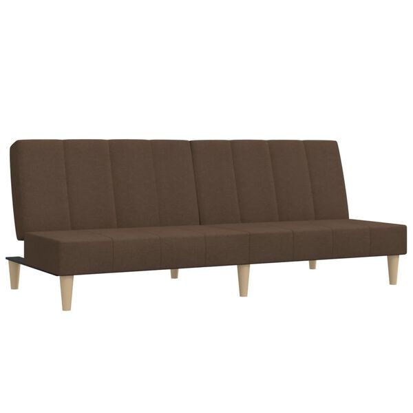 vidaXL Schlafsofa 2-Sitzer Braun Stoff