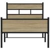 vidaXL Bettgestell ohne Matratze Sonoma-Eiche 100x190 cm Holzwerkstoff