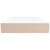 vidaXL Taschenfederkernmatratze Mittel Cappuccino 100x200x20 cm Kunstleder