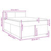 vidaXL Boxspringbett mit Matratze Dunkelbraun 140x190 cm Stoff