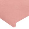vidaXL Kopfteil Rosa 200 x 5 x 118/128 cm Samt