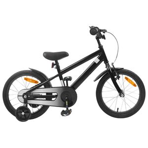 vidaXL Kinderfahrrad 16 Zoll f&uuml;r 4-6 Jahre alt Schwarz