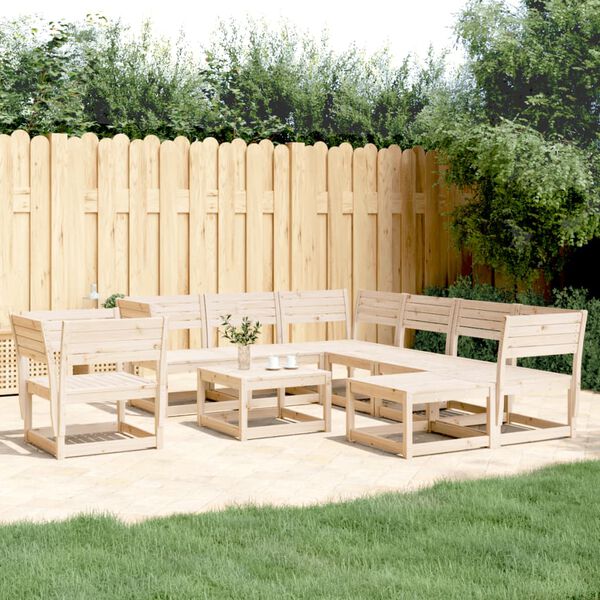 vidaXL 8-tlg. Garten-Lounge-Set Massivholz Kiefer
