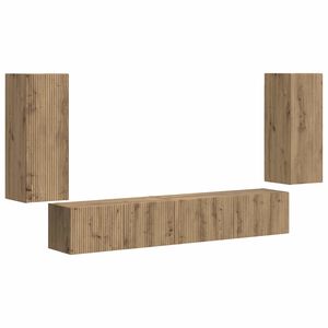 vidaXL TV-Schrankset 4 stk. Artisan-Eiche Holzwerkstoff