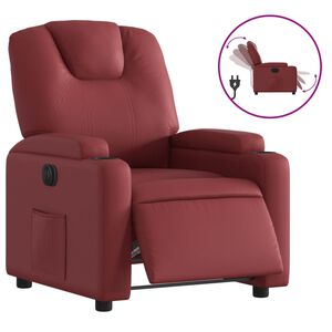 vidaXL Relaxsessel Elektrisch Weinrot Kunstleder