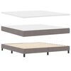 vidaXL Boxspringbett mit Matratze Taupe 180 x 200 cm Stoff