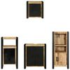 vidaXL Badezimmerm&ouml;bel Set mit Regal 4 pcs Braun Massivholz Mango