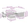 vidaXL Gartensofa-set mit Kissen 12 pcs Grau Poly-Rattan