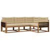 vidaXL Outdoor-Sofagarnitur mit Kissen 4 pcs Natur und Beige