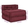 vidaXL Modulares Sofa 3 pcs Kastanienbraun Stoff