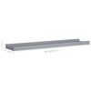 vidaXL Bilderleisten 2 Stk. Grau 60x9x3 cm MDF