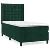 vidaXL Boxspringbett mit Matratze Dunkelgr&uuml;n 100x200 cm Samt
