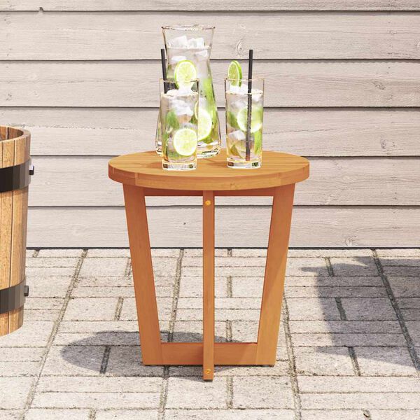 vidaXL Garten-Beistelltisch Rund Ø40x40 cm Massivholz Akazie