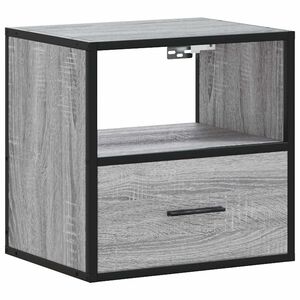 vidaXL Wand-Nachttisch Grau Sonoma 40x31x39,5 cm