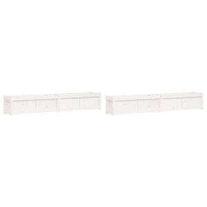 vidaXL Pflanzk&uuml;bel 2 Stk. Wei&szlig; Massivholz Kiefer