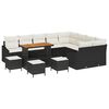 vidaXL Gartensofa-set 13 Stk. 8-Sitzanzahl Schwarz Poly Rattan