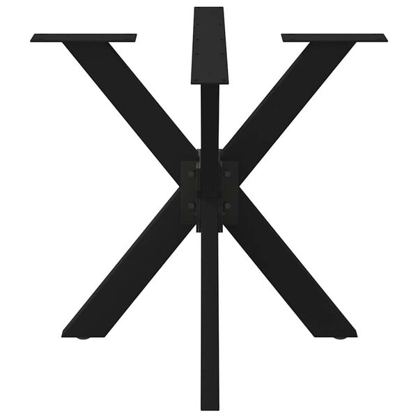vidaXL Esstischbein in Spinnenform Schwarz 85x85x(72-73) cm Stahl