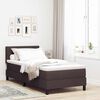 vidaXL Boxspringbett mit Matratze Dunkelbraun 90 x 200 cm Stoff