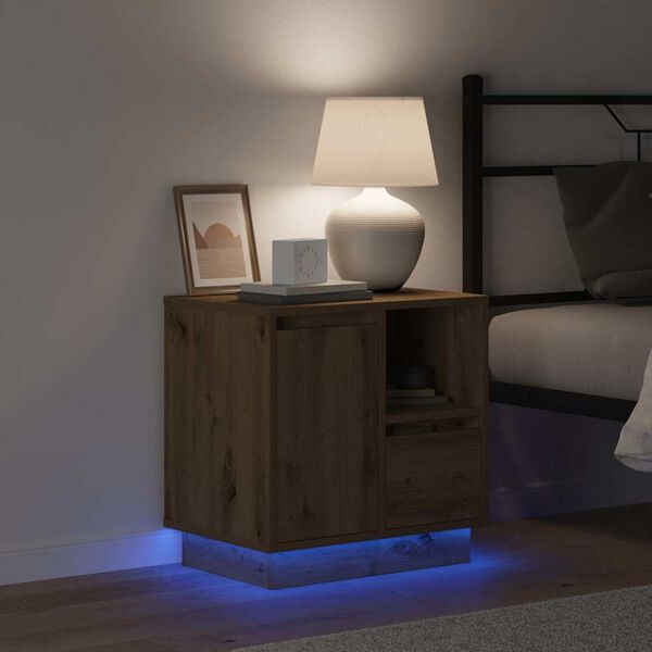 vidaXL Nachttisch Artisan-Eiche 50 x 34,5 x 50 cm Holzwerkstoff