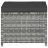 vidaXL 5-tlg. Garten-Lounge-Set mit Auflagen Poly Rattan Grau