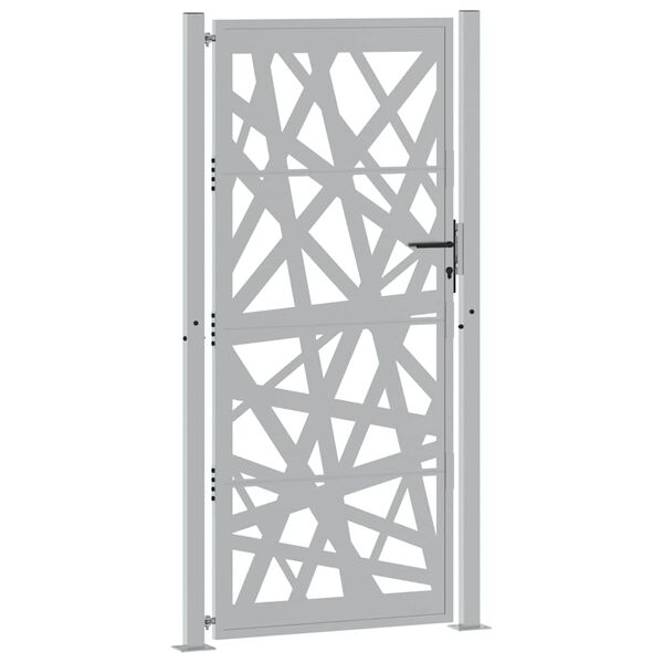 vidaXL Gartentor 100x200 cm Cortenstahl Helles Design