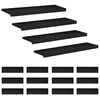 vidaXL Treppenstufen 16 stk. 100 x 25 x 2 cm Schwarz Massivholz Buche