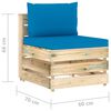 vidaXL 8-tlg. Garten-Lounge-Set mit Kissen Gr&uuml;n Impr&auml;gniertes Holz