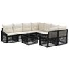 vidaXL Gartensofa-set 9 stk. Schwarz Poly-Rattan