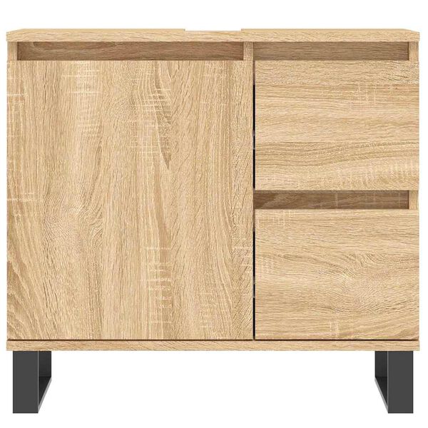 vidaXL Badschrank Sonoma-Eiche 65x33x60 cm Holzwerkstoff