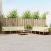 vidaXL Outdoor-Sofagarnitur mit Kissen 9 pcs Natur und Creme