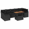 vidaXL Gartensofa-set 8 stk. Schwarz Poly-Rattan