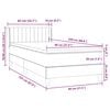 vidaXL Boxspringbett mit Matratze Hellgrau 80x220 cm Samt