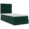 vidaXL Ottoman-Bett mit Matratzen Dunkelgr&uuml;n 90x190 cm Samt