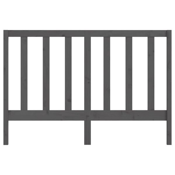 vidaXL Kopfteil Grau 126x4x100 cm Massivholz Kiefer