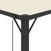 vidaXL Pergola mit Lamellendach 3x3 m Creme Stoff und Aluminium