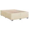 vidaXL Boxspringbett mit Matratze Creme 140x190 cm Stoff