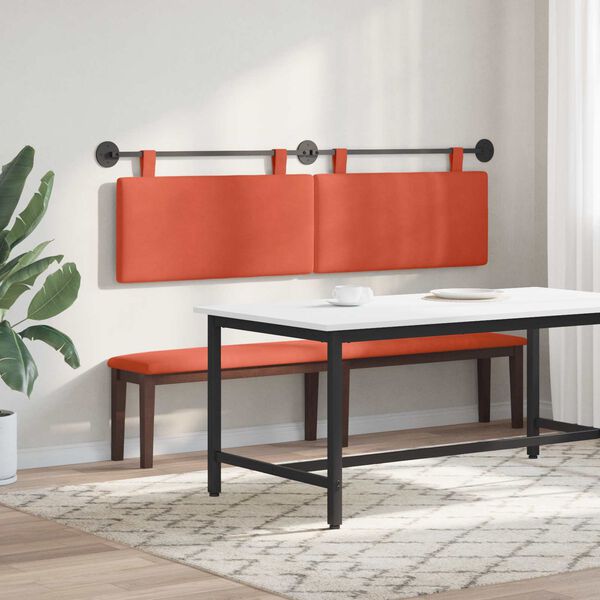 vidaXL H&auml;ngevorderseite Uni Rot-Orange 170 x 55 x 5 cm Cordstoff