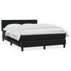 vidaXL Boxspringbett mit Matratze Schwarz 140x210 cm Samt