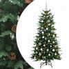 vidaXL K&uuml;nstlicher Weihnachtsbaum mit Weihnachtskugel 120 cm 150 LEDs