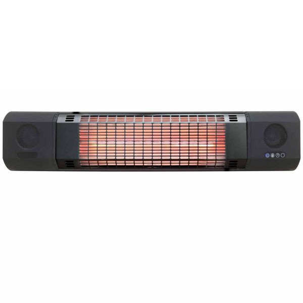 Sunred Wandheizstrahler Sun and Sound 2000 W Rotgold Schwarz