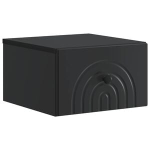 vidaXL Wandmontierter Nachttisch Schwarz 33 x 34,5 x 20 cm
