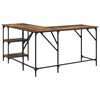 vidaXL Schreibtisch Altholz 139 x 139 x 75 cm Holzwerkstoff