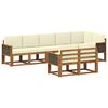 vidaXL Outdoor-Sofagarnitur 8 stk. Natur und Creme Polyester