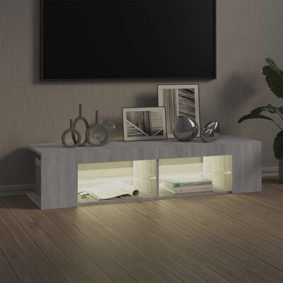 vidaXL TV-Schrank mit LED-Leuchten Grau Sonoma 135x39x30 cm
